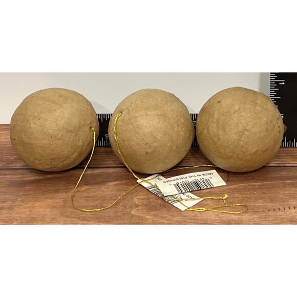 DIY Paper Mâché Hanging Balls Set Of 3 By Michaels Ornaments - Picture 3 of 3